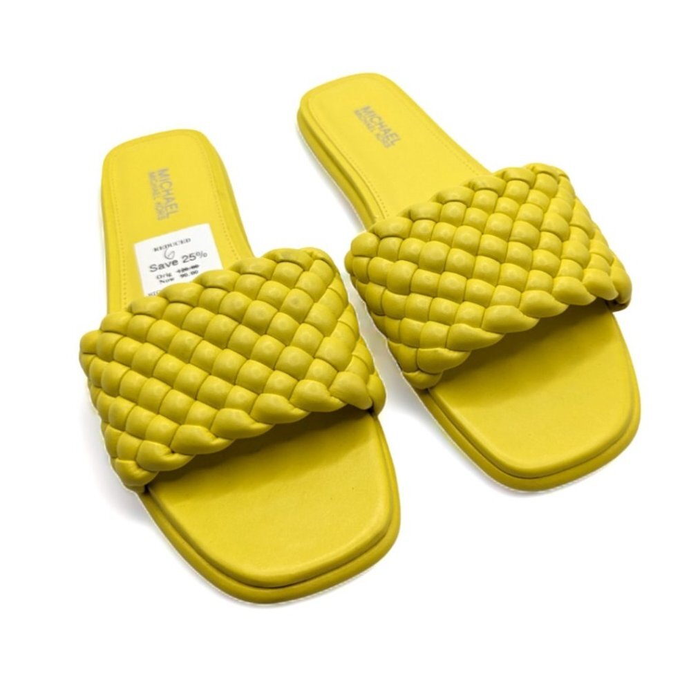 Michael Kors Amelia Slide Sandal (Women's) - Limelight - 6 M
